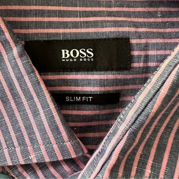Boss Slim Fit Stripe Shirt - Picture 3 of 10
